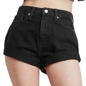 Wild Fable highest rise Mom Jean shorts Black Wash denim Size 14/32
